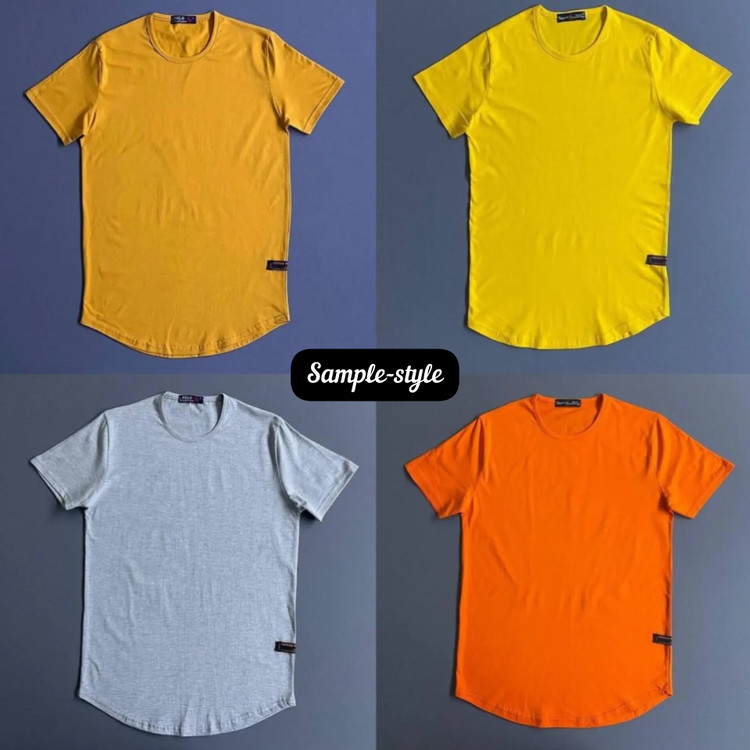 تیشرت پنبه یقه گرد ساده polo