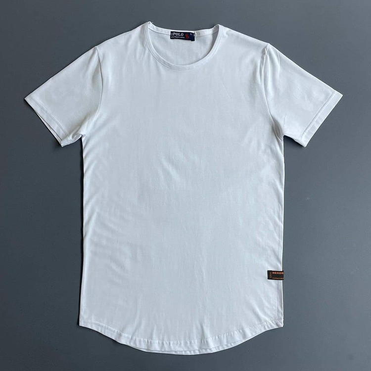 تیشرت پنبه یقه گرد ساده polo