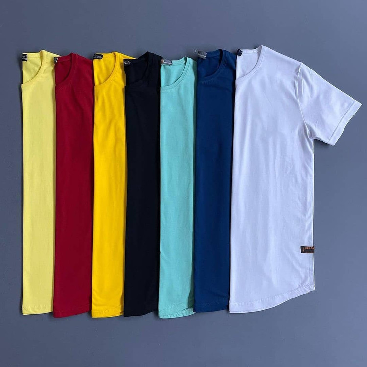 تیشرت پنبه یقه گرد ساده polo