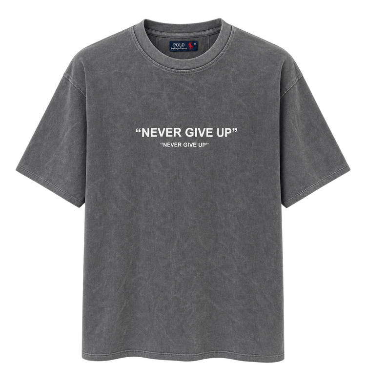 تیشرت سنگشور باکسی never give up