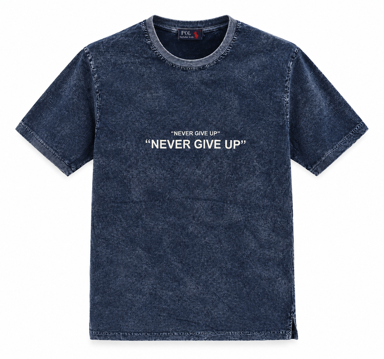 تیشرت جین سنگشور چاپ never give up